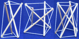 T-helixes tensegrity models